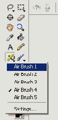 Инструмент Air Brush (Аэрограф)